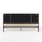 Martha Stewart Jett King Size Solid Wood Platform Bed w/Upholstered Base/Inset Paneled Headboard, Brown Gray/Gray MG-0900271F-K-BRN-GY-MS - alternate 6